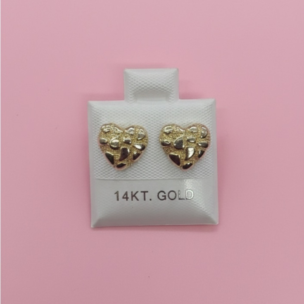 14KT Gold Heart Earrings